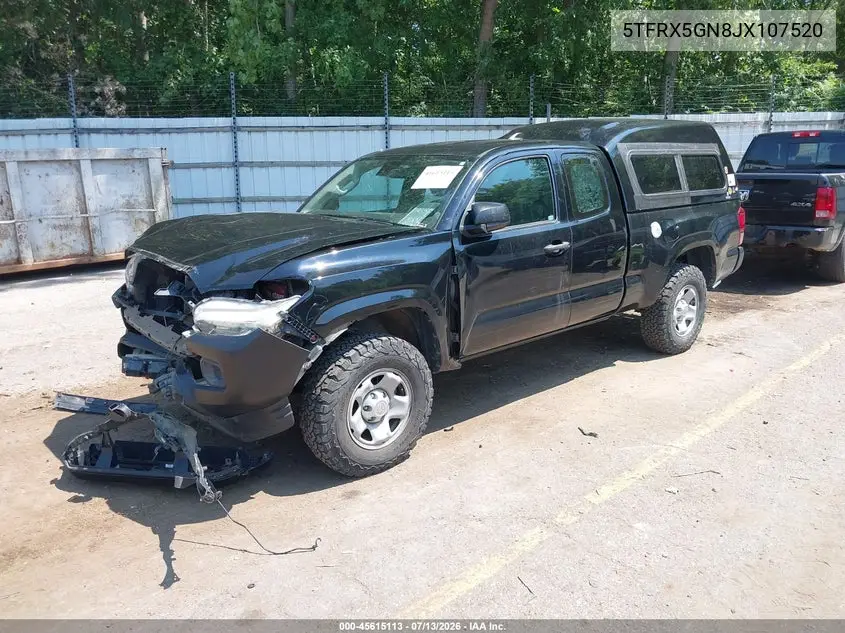2018 Toyota Tacoma Sr VIN: 5TFRX5GN8JX107520 Lot: 45615113