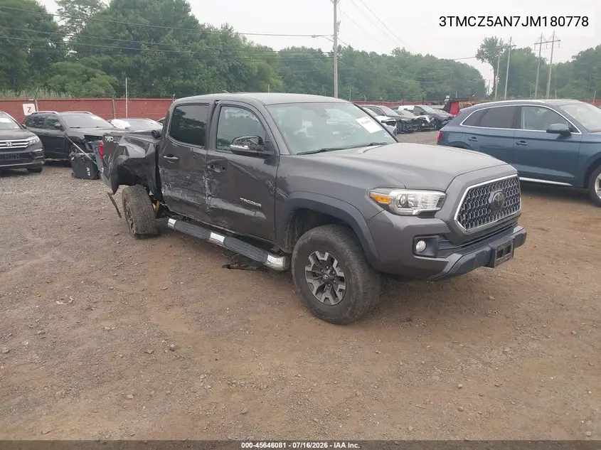 2018 Toyota Tacoma Trd Off Road VIN: 3TMCZ5AN7JM180778 Lot: 45646081