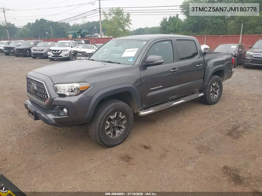2018 Toyota Tacoma Trd Off Road VIN: 3TMCZ5AN7JM180778 Lot: 45646081
