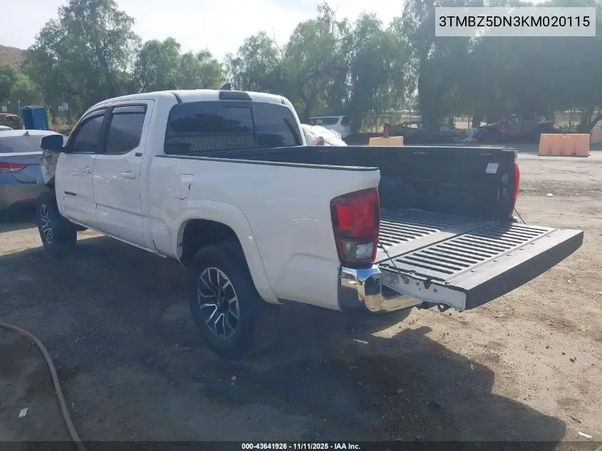 3TMBZ5DN3KM020115 2019 Toyota Tacoma Sr5