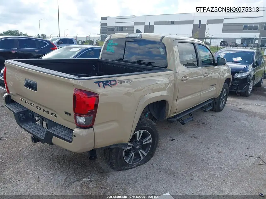 2019 Toyota Tacoma Trd Sport VIN: 5TFAZ5CN8KX075313 Lot: 45595638