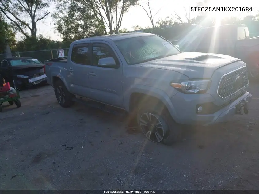2019 Toyota Tacoma Trd Sport VIN: 5TFCZ5AN1KX201684 Lot: 45665246