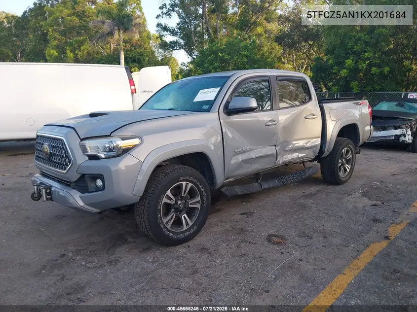 2019 Toyota Tacoma Trd Sport VIN: 5TFCZ5AN1KX201684 Lot: 45665246