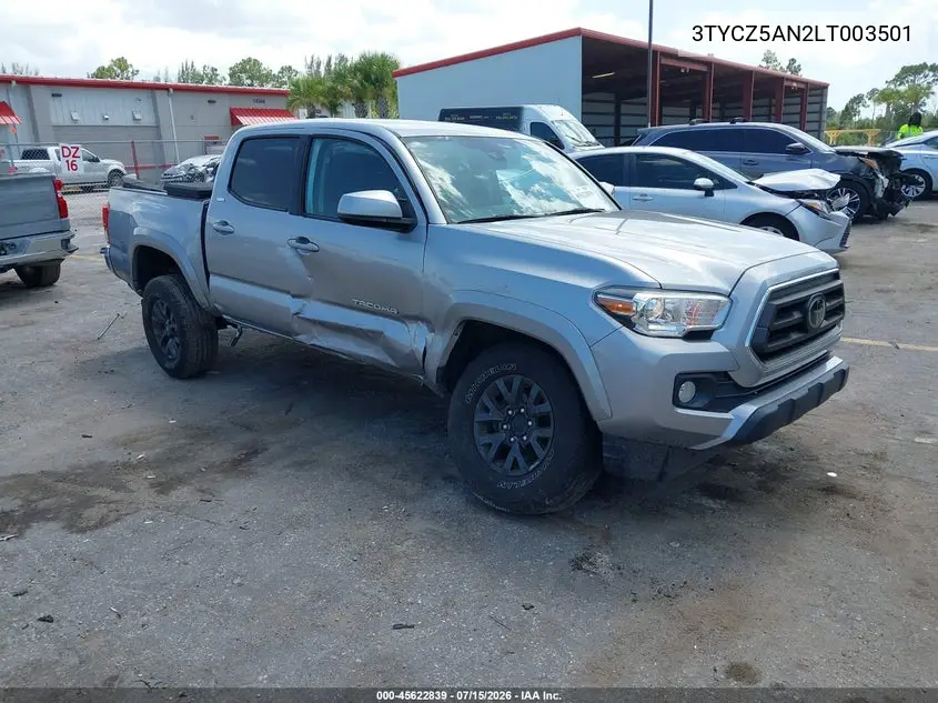2020 Toyota Tacoma Sr5 V6 VIN: 3TYCZ5AN2LT003501 Lot: 45622839