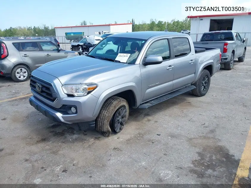 2020 Toyota Tacoma Sr5 V6 VIN: 3TYCZ5AN2LT003501 Lot: 45622839