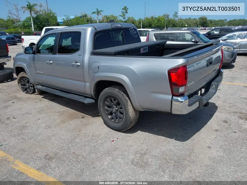 2020 Toyota Tacoma Sr5 V6 VIN: 3TYCZ5AN2LT003501 Lot: 45622839