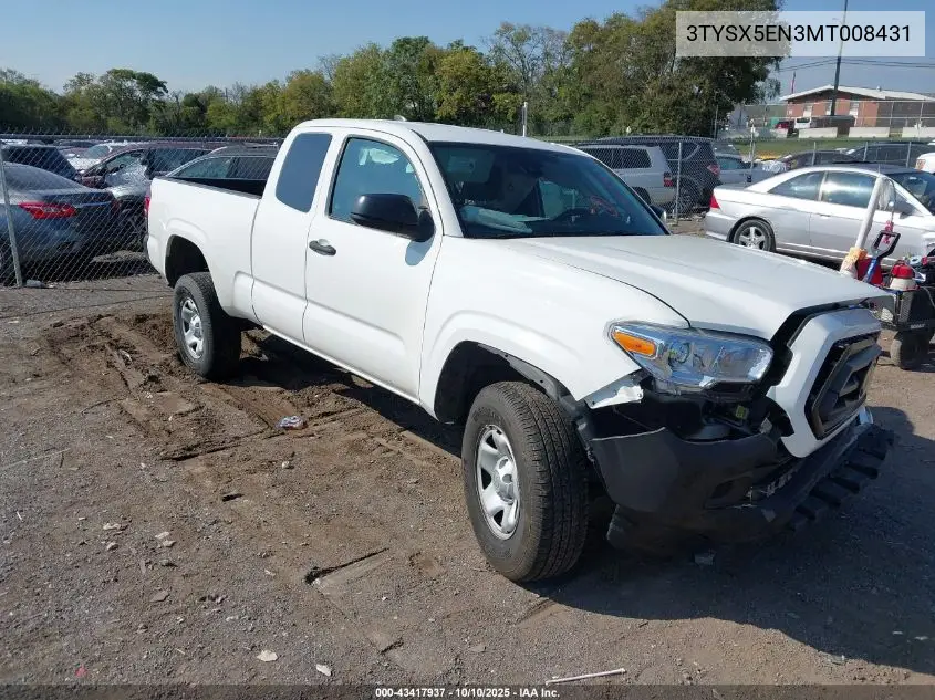 3TYSX5EN3MT008431 2021 Toyota Tacoma Sr