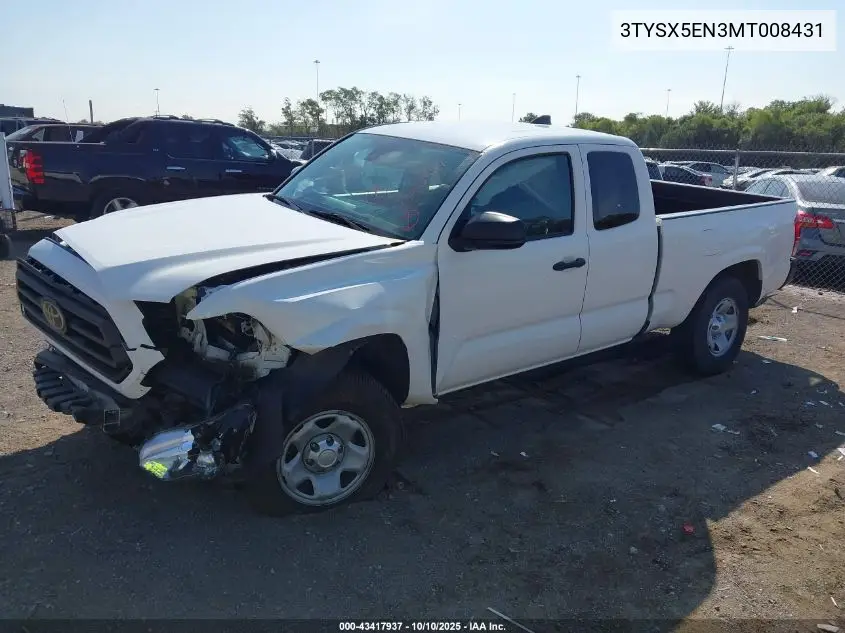 3TYSX5EN3MT008431 2021 Toyota Tacoma Sr