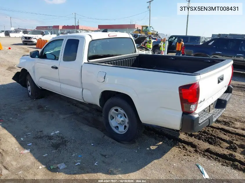 3TYSX5EN3MT008431 2021 Toyota Tacoma Sr
