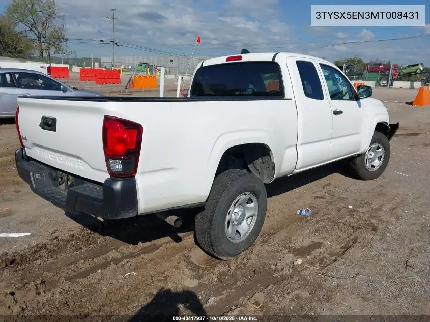 3TYSX5EN3MT008431 2021 Toyota Tacoma Sr
