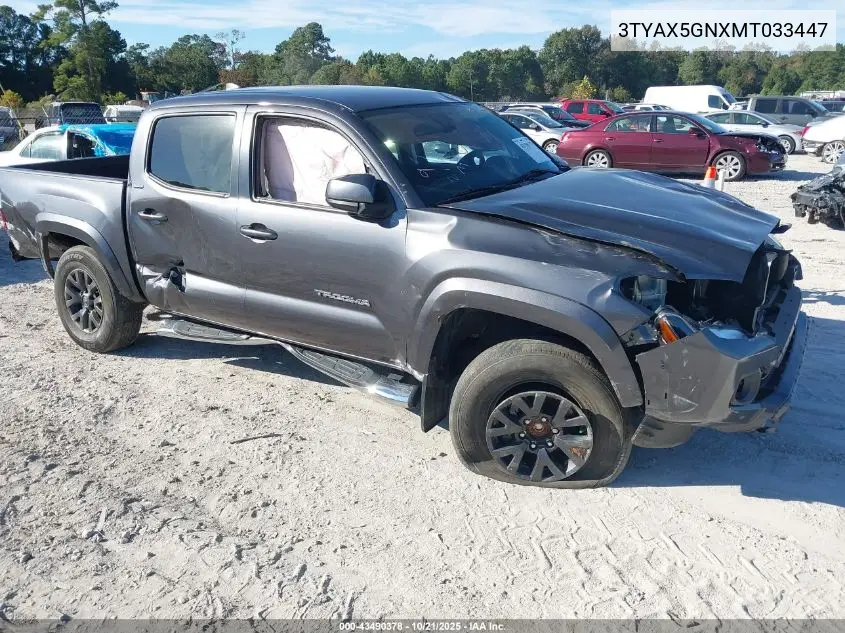 3TYAX5GNXMT033447 2021 Toyota Tacoma Sr5