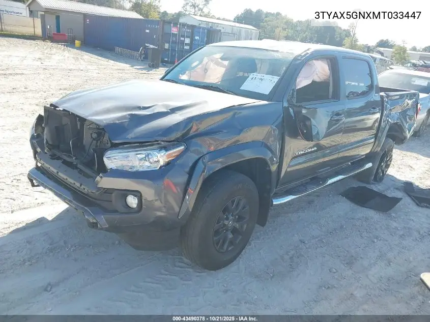 3TYAX5GNXMT033447 2021 Toyota Tacoma Sr5