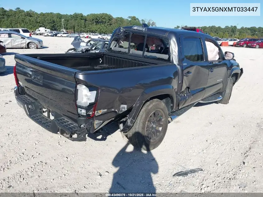 3TYAX5GNXMT033447 2021 Toyota Tacoma Sr5