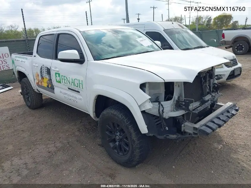 5TFAZ5CN5MX116760 2021 Toyota Tacoma Sr5 V6