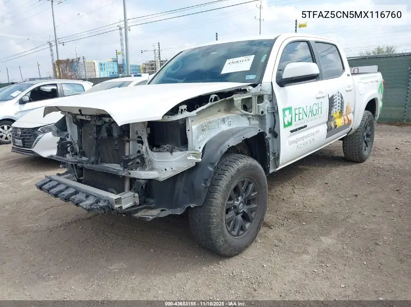 5TFAZ5CN5MX116760 2021 Toyota Tacoma Sr5 V6