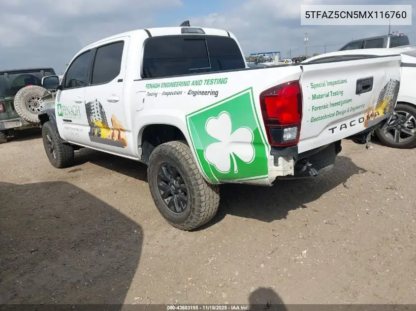 5TFAZ5CN5MX116760 2021 Toyota Tacoma Sr5 V6