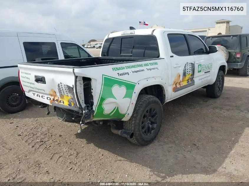 5TFAZ5CN5MX116760 2021 Toyota Tacoma Sr5 V6