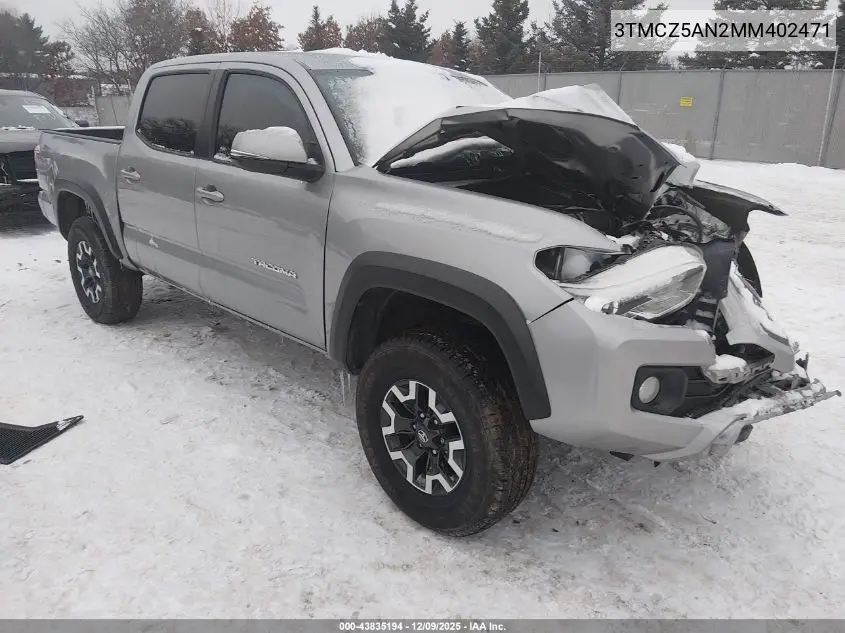 3TMCZ5AN2MM402471 2021 Toyota Tacoma Trd Off-Road