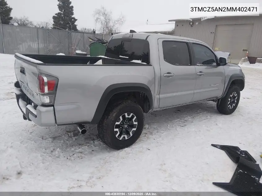 3TMCZ5AN2MM402471 2021 Toyota Tacoma Trd Off-Road