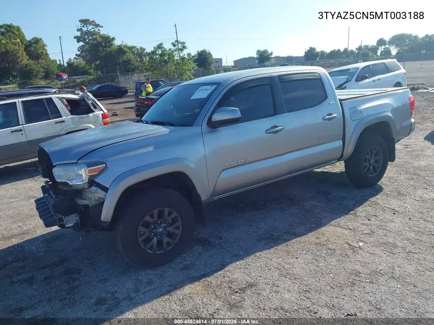 2021 Toyota Tacoma Sr5 V6 VIN: 3TYAZ5CN5MT003188 Lot: 45524614