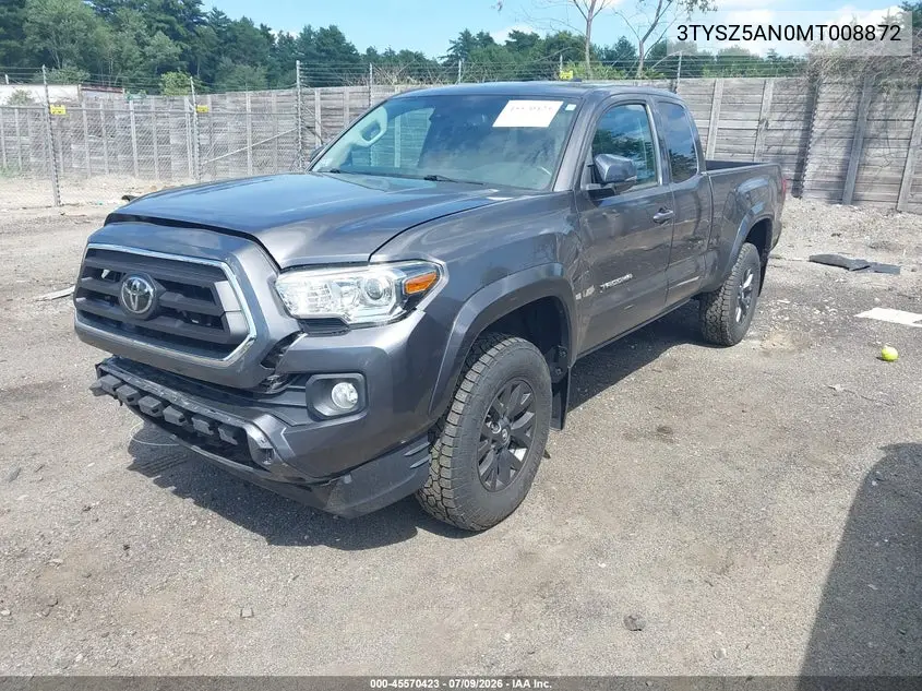 2021 Toyota Tacoma Sr5 V6 VIN: 3TYSZ5AN0MT008872 Lot: 45570423