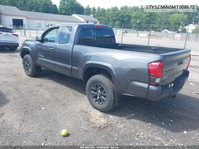 2021 Toyota Tacoma Sr5 V6 VIN: 3TYSZ5AN0MT008872 Lot: 45570423