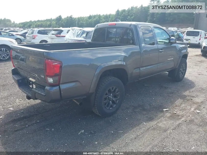 2021 Toyota Tacoma Sr5 V6 VIN: 3TYSZ5AN0MT008872 Lot: 45570423