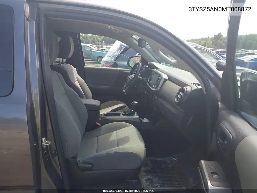 2021 Toyota Tacoma Sr5 V6 VIN: 3TYSZ5AN0MT008872 Lot: 45570423