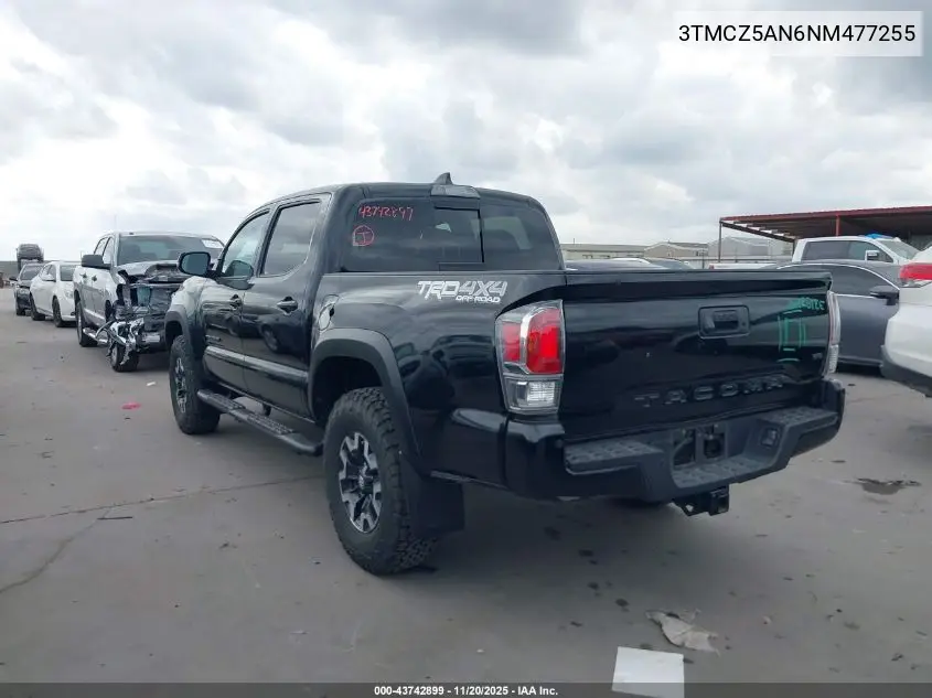 3TMCZ5AN6NM477255 2022 Toyota Tacoma Trd Off Road