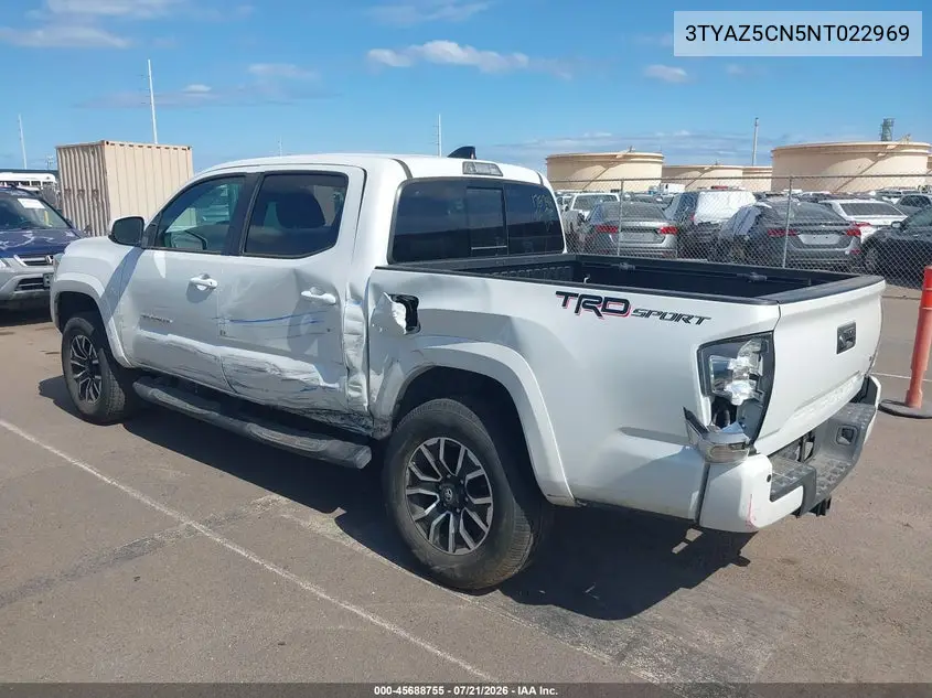 2022 Toyota Tacoma Sr5 V6 VIN: 3TYAZ5CN5NT022969 Lot: 45688755