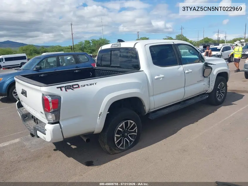 2022 Toyota Tacoma Sr5 V6 VIN: 3TYAZ5CN5NT022969 Lot: 45688755
