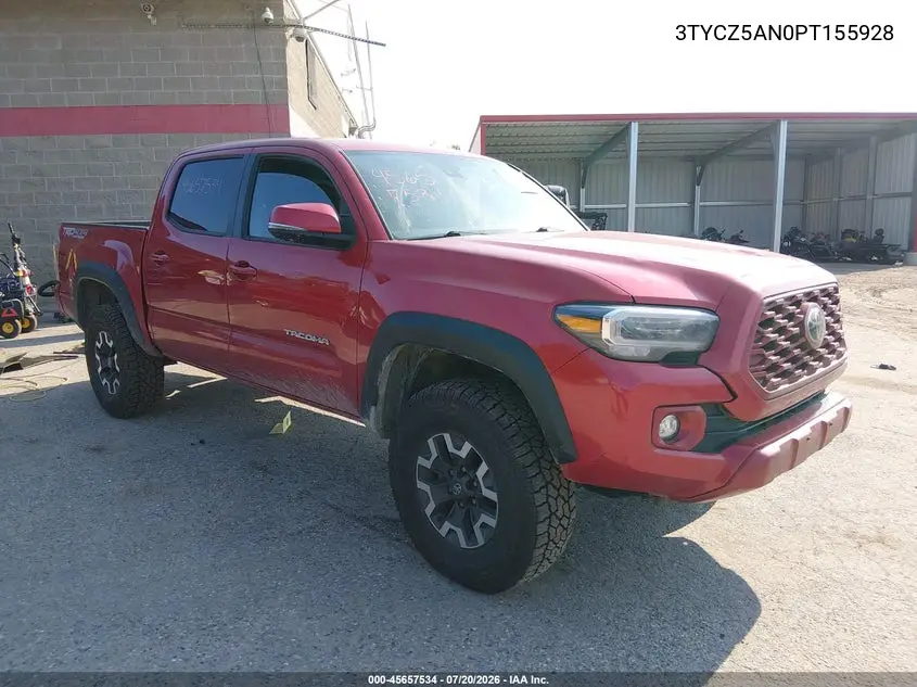 2023 Toyota Tacoma Trd Off Road VIN: 3TYCZ5AN0PT155928 Lot: 45657534