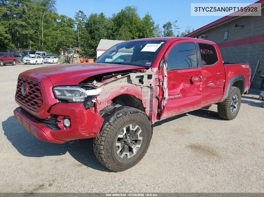 2023 Toyota Tacoma Trd Off Road VIN: 3TYCZ5AN0PT155928 Lot: 45657534