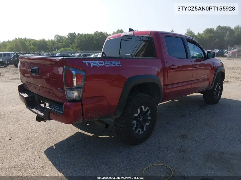 2023 Toyota Tacoma Trd Off Road VIN: 3TYCZ5AN0PT155928 Lot: 45657534