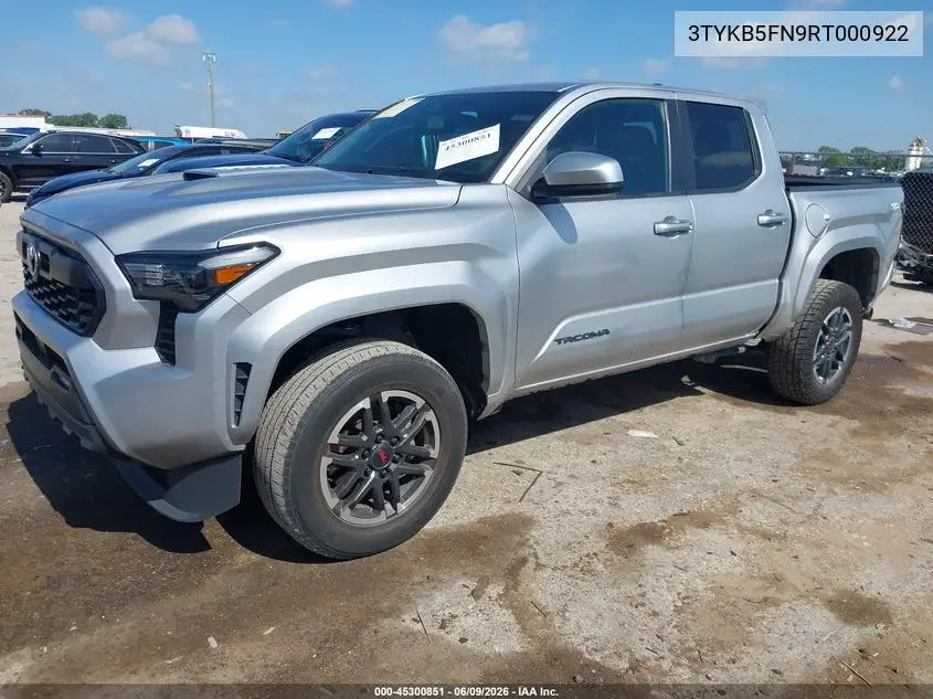 2024 Toyota Tacoma Trd Sport VIN: 3TYKB5FN9RT000922 Lot: 45300851