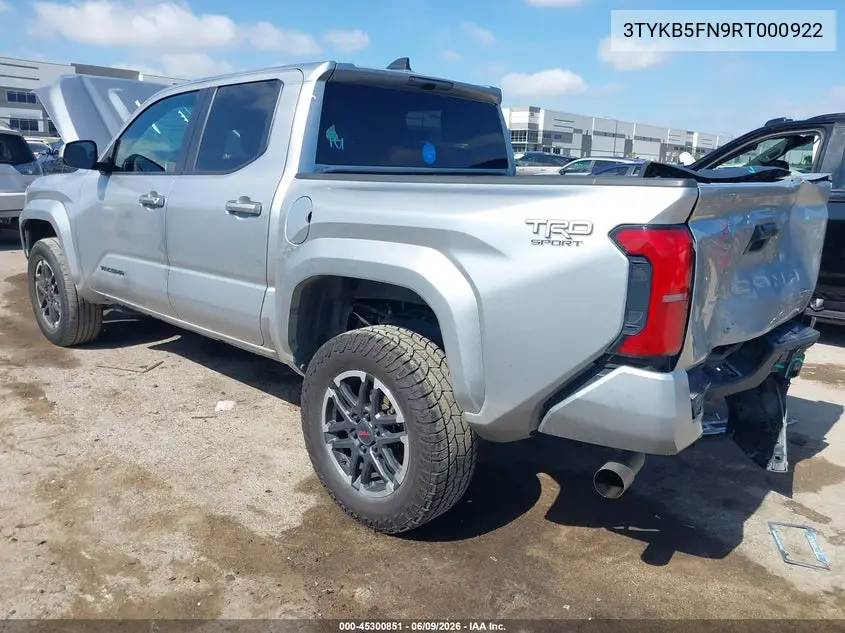 2024 Toyota Tacoma Trd Sport VIN: 3TYKB5FN9RT000922 Lot: 45300851