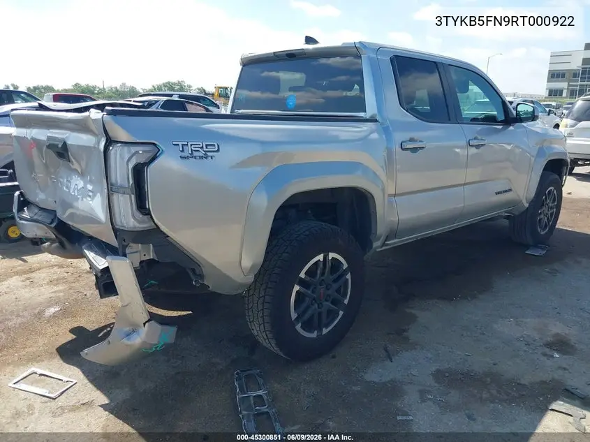 2024 Toyota Tacoma Trd Sport VIN: 3TYKB5FN9RT000922 Lot: 45300851