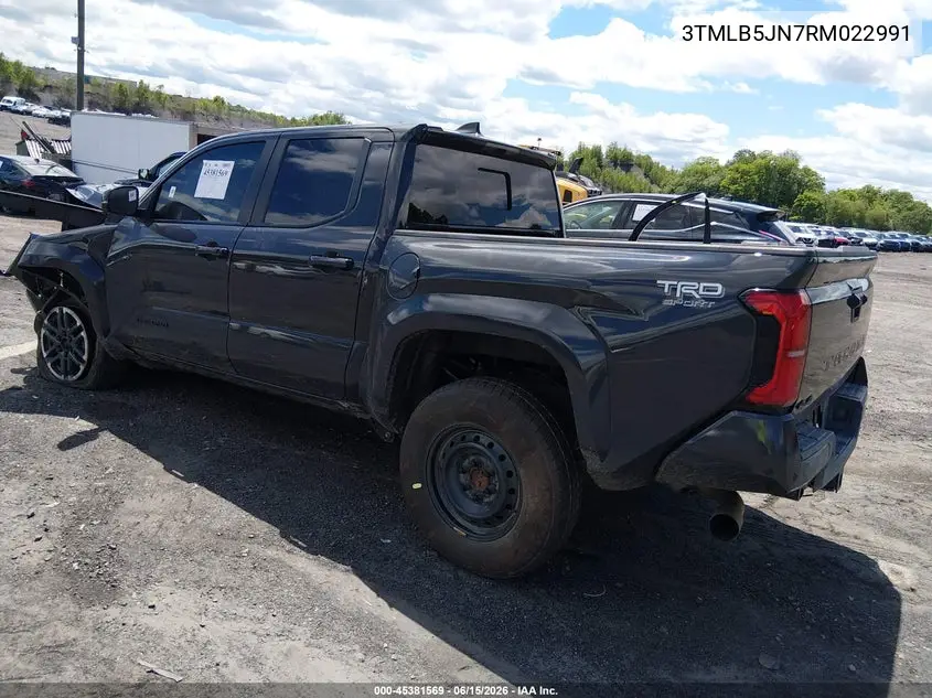 2024 Toyota Tacoma Trd Sport VIN: 3TMLB5JN7RM022991 Lot: 45381569