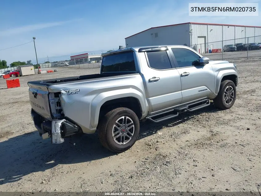 2024 Toyota Tacoma Trd Sport VIN: 3TMKB5FN6RM020735 Lot: 45456361