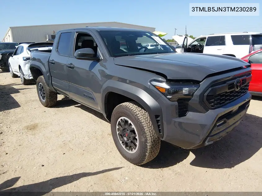 2026 Toyota Tacoma Trd Off Road VIN: 3TMLB5JN3TM230289 Lot: 45682315