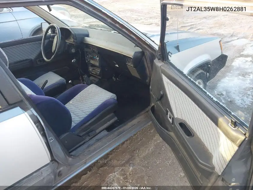 1987 Toyota Tercel Sr5 VIN: JT2AL35W8H0262881 Lot: 44247570
