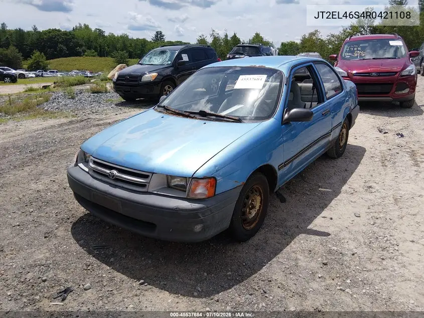 1994 Toyota Tercel Std VIN: JT2EL46S4R0421108 Lot: 45537684