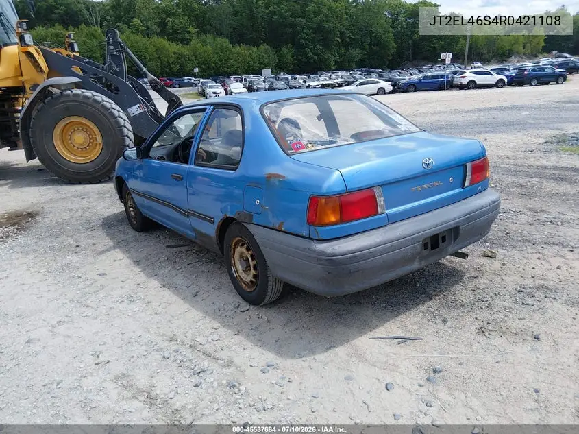 1994 Toyota Tercel Std VIN: JT2EL46S4R0421108 Lot: 45537684