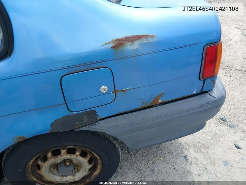 1994 Toyota Tercel Std VIN: JT2EL46S4R0421108 Lot: 45537684