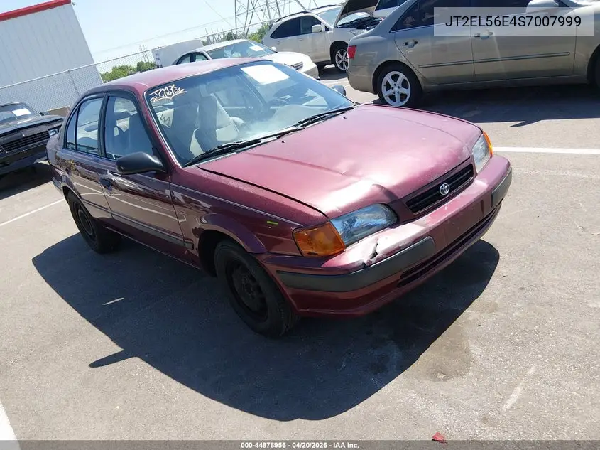 1995 Toyota Tercel Dx VIN: JT2EL56E4S7007999 Lot: 44878956