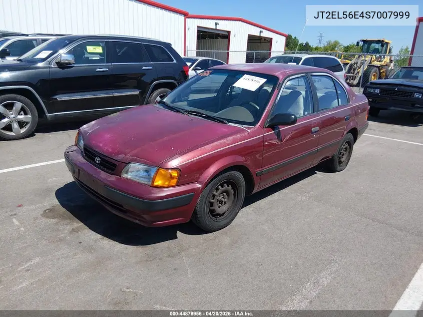 1995 Toyota Tercel Dx VIN: JT2EL56E4S7007999 Lot: 44878956