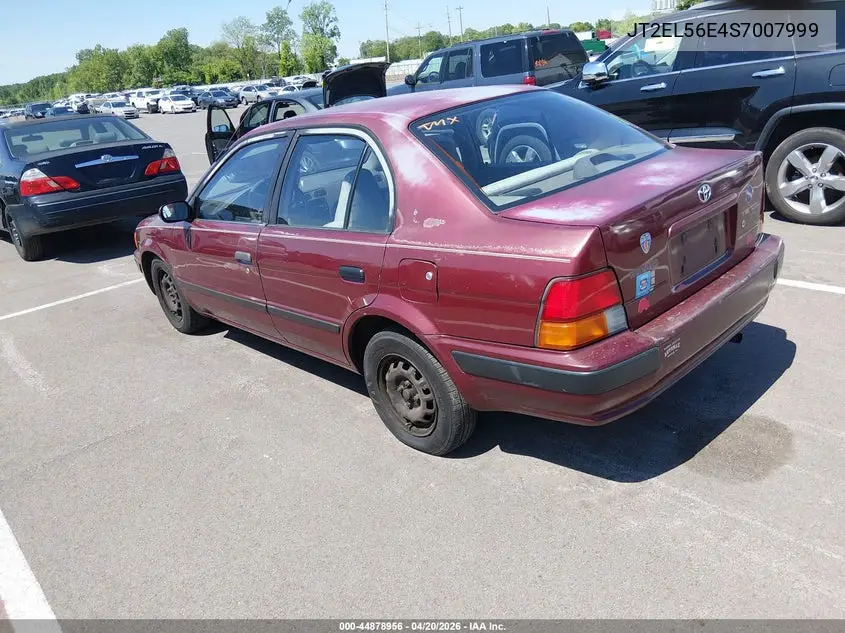 1995 Toyota Tercel Dx VIN: JT2EL56E4S7007999 Lot: 44878956