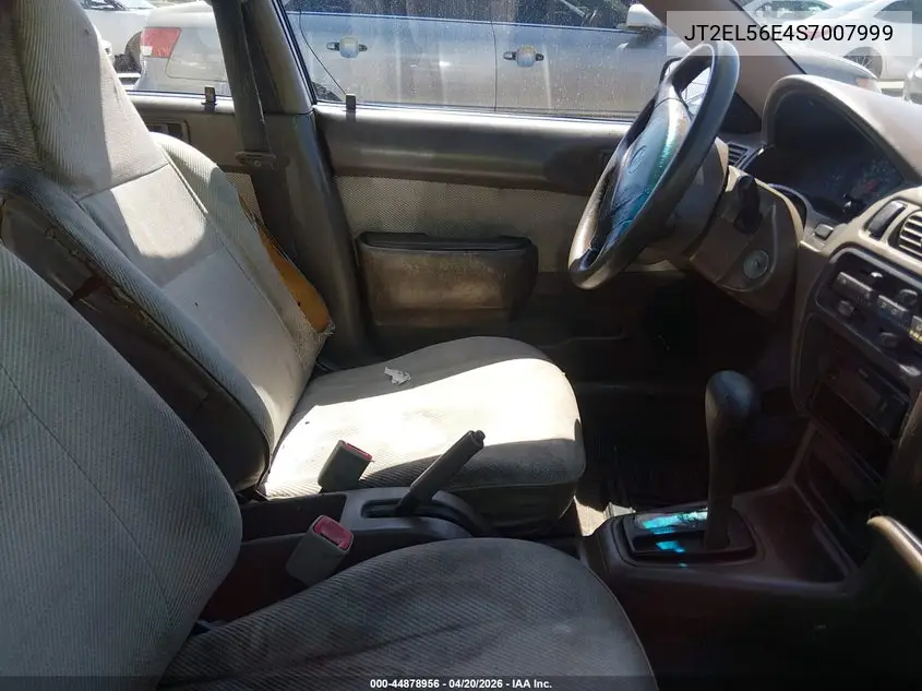 1995 Toyota Tercel Dx VIN: JT2EL56E4S7007999 Lot: 44878956