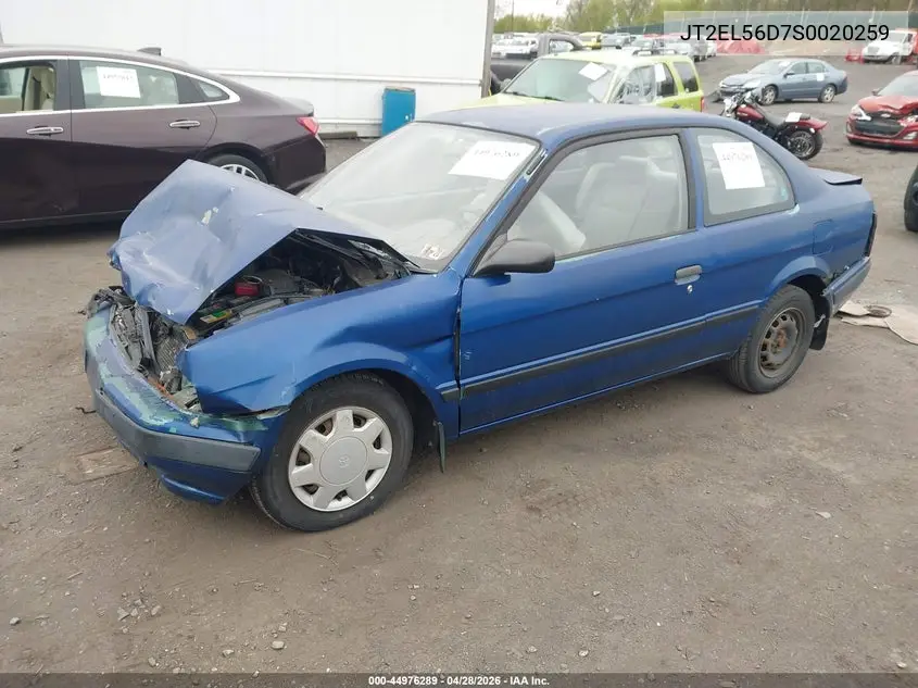 1995 Toyota Tercel Dx VIN: JT2EL56D7S0020259 Lot: 44976289