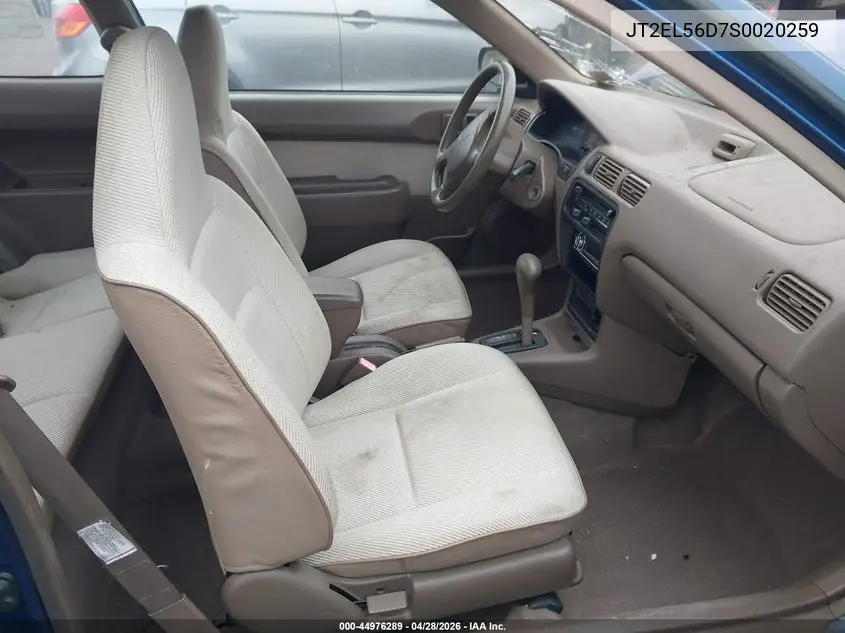 1995 Toyota Tercel Dx VIN: JT2EL56D7S0020259 Lot: 44976289